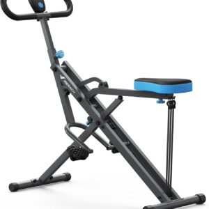 MERACH-Squat-Maschine für Gesäßtraining, faltbares Trainingsgerät mit einstellbarem Widerstand, Beintrainingsgerät mit 350 Pfund Gewichtskapazität, Rudergerät